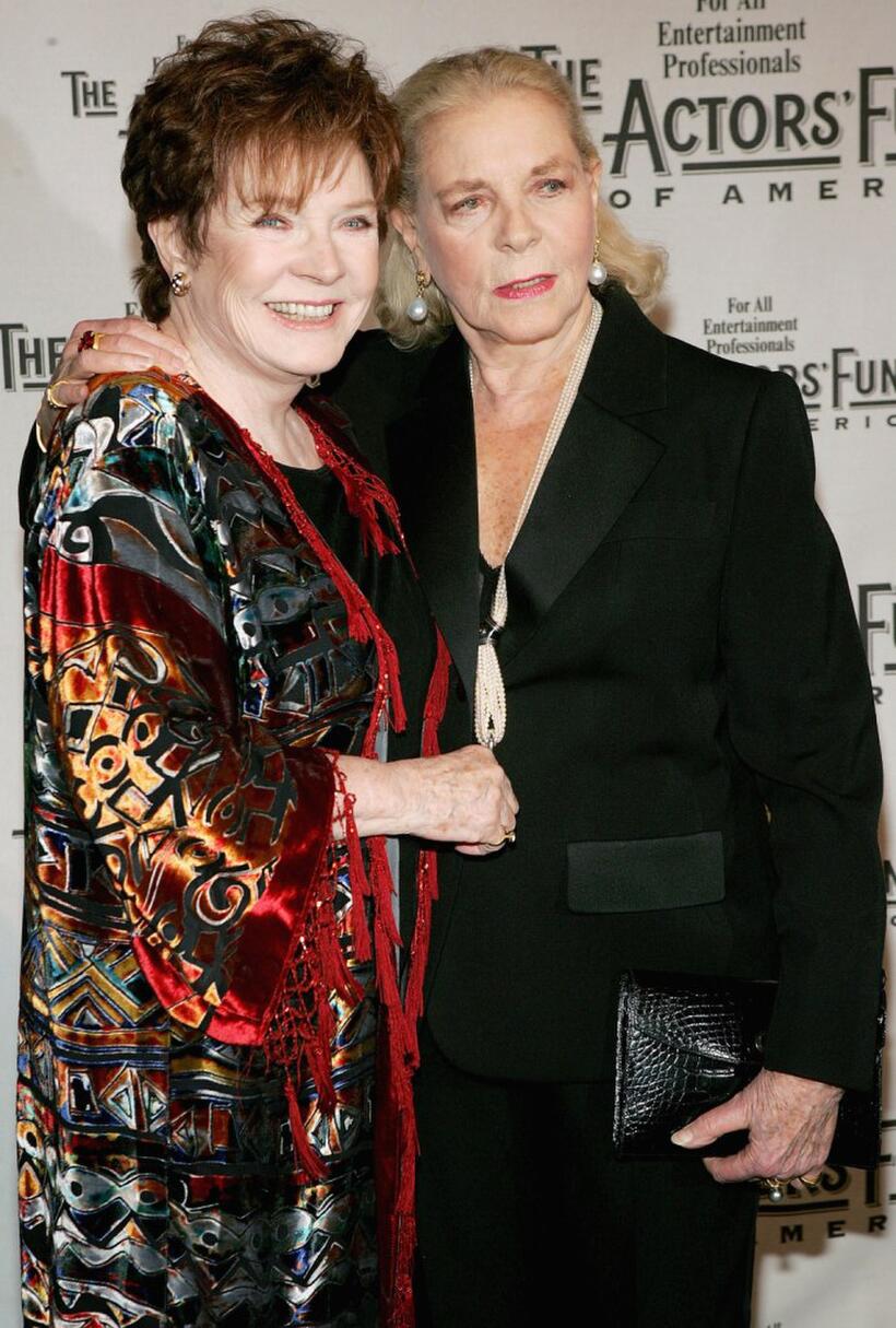 Polly Bergen and Lauren Bacall at The Actors Fund of America 'There's No Business Like Show Business' Gala.