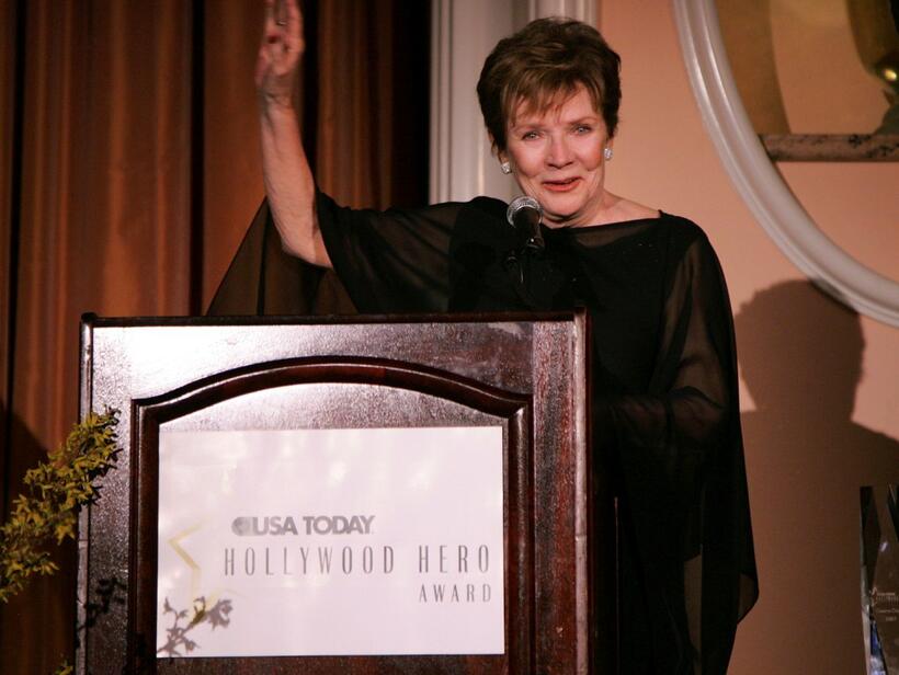 Polly Bergen at the celebration honoring Geena Davis as this year's Hollywood Hero.