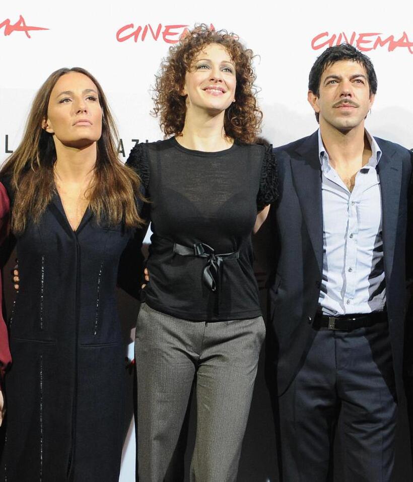 Maria Sole Tognazzi, Kseniya Rappoport and Pierfrancesco Favino at the photocall of "L'Uomo Che Ama" during the Rome International Film Festival.