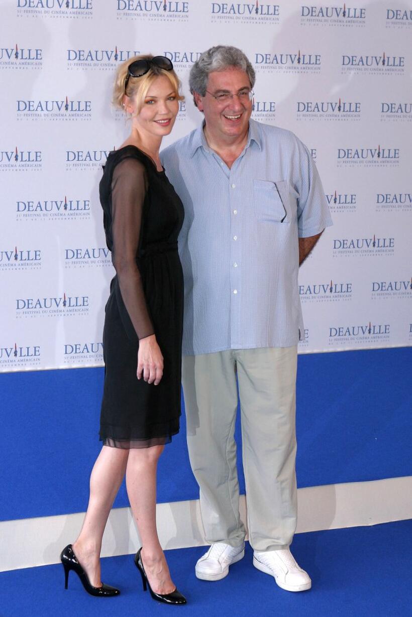 Harold Ramis and Connie Nielsen at the 31st Deauville Film Festival photocall of "The Ice Harvest".
