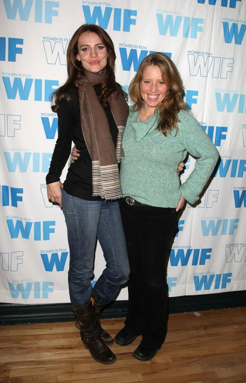Saffron Burrows and Amy Redford at the Women in Film panel during the 2008 Sundance Film Festival.