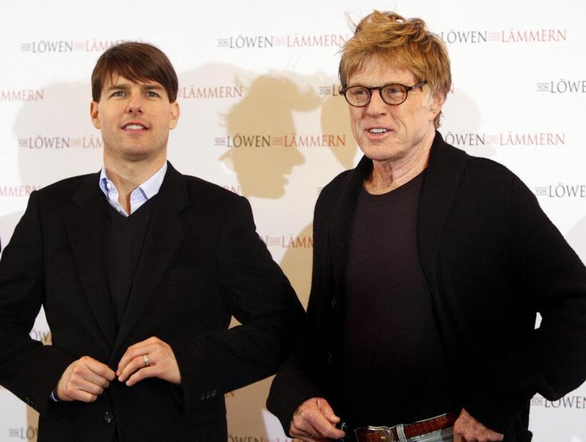 Robert Redford and Tom Cruise at the Berlin photocall of "Lions for Lambs".