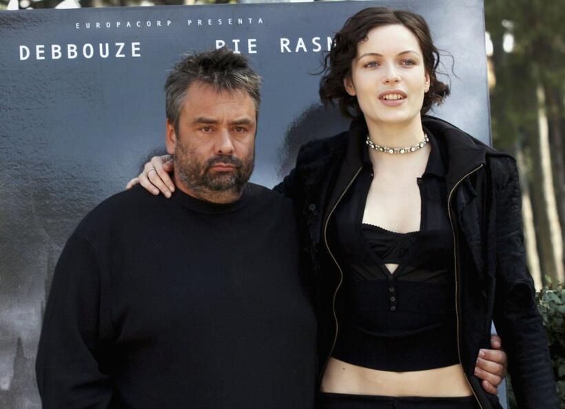 Director Luc Besson and Rie Rasmussen at the photocall to promote "Angela."
