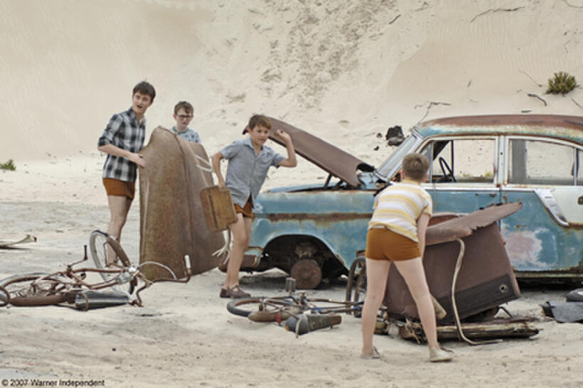 Daniel Radcliffe, Lee Cormie, Christian Byers and James Fraser in "December Boys."