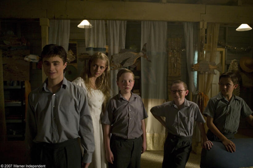 Daniel Radcliffe, Teresa Palmer, James Fraser, Lee Cormie and Christian Byers in "December Boys."