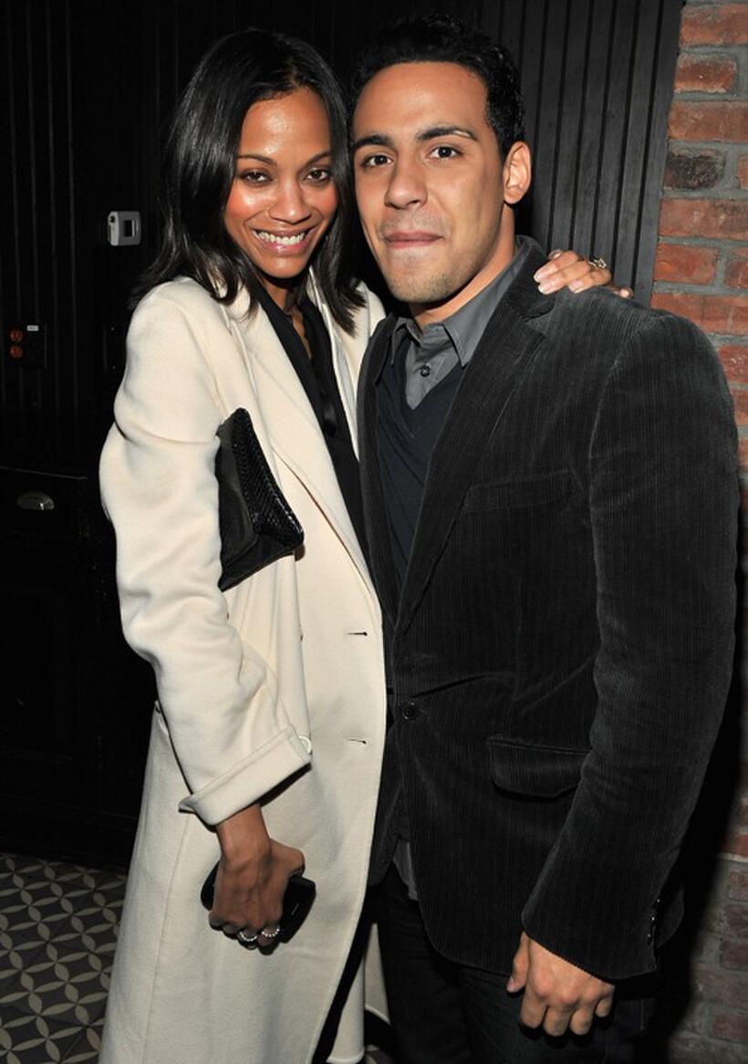 Zoe Saldana and Victor Rasuk at the after party of the screening of "How to Make it in America."