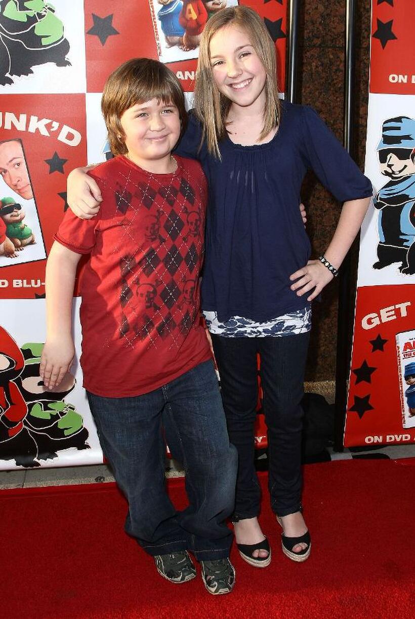 Conner Rayburn and Billy Bruno at the DVD release party and charity concert event for "Alvin and the Chipmunks."