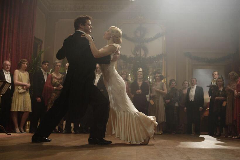 Colin Firth as Mr. Whittaker and Jessica Biel as Larita in "Easy Virtue."