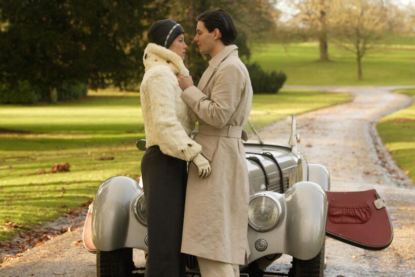 Jessica Biel as Larita Huntington and Colin Firth as Jim Whittaker in "Easy Virtue."