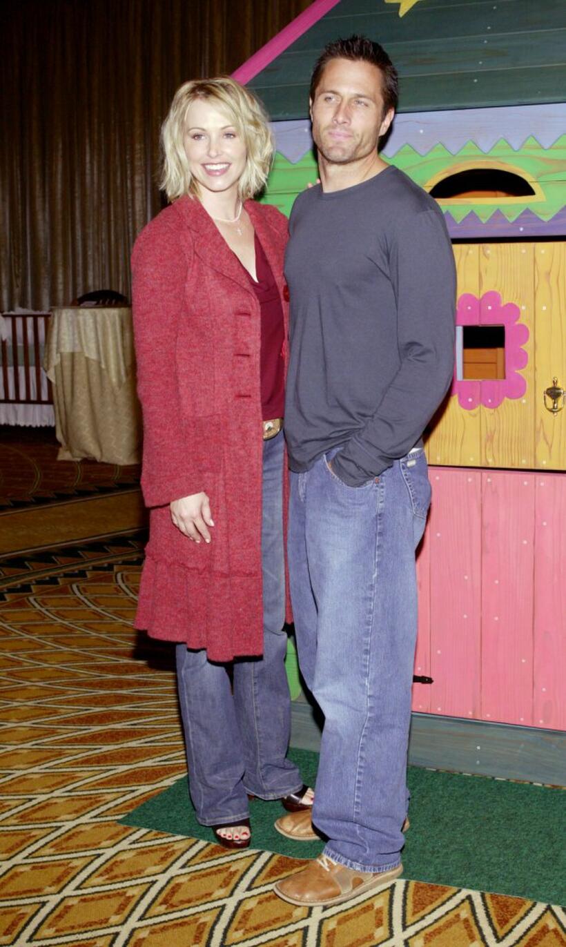 Josie Bissett and Rob Estes at the 2002 Lullabies and Luxuries Fashion Event.