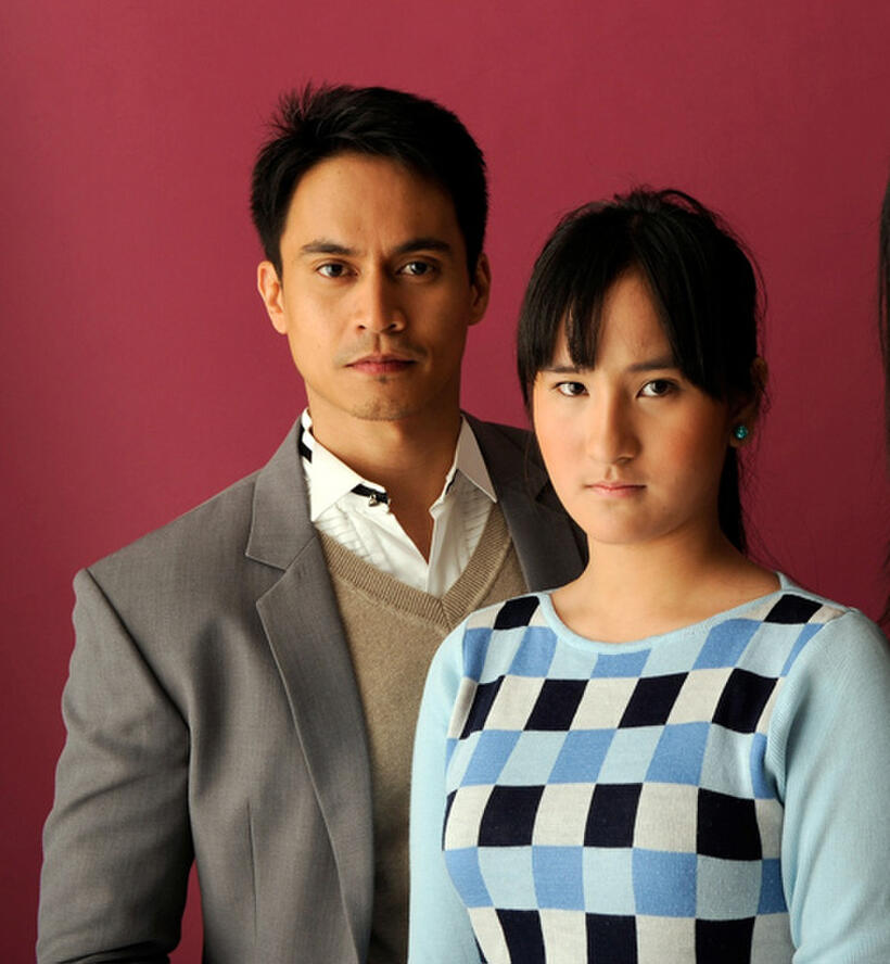 Arnold Reyes and Ella Guevara at the portrait session of "Graceland" during the 2012 Tribeca Film Festival.