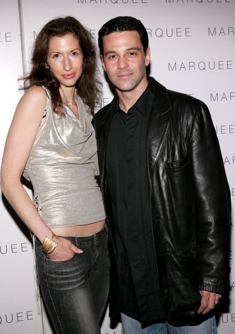 Alysia Reiner and David Alan Basche at the LaSalleHolland Tribeca Film Festival party.