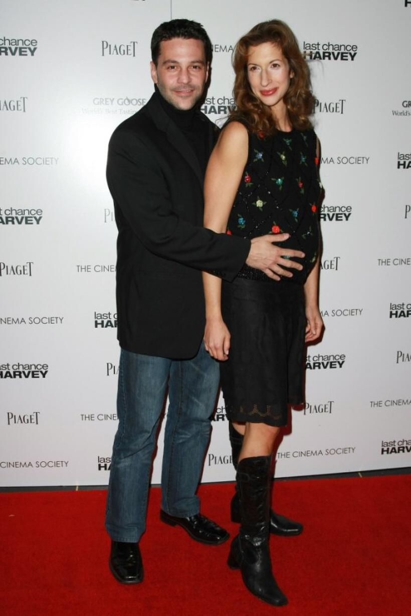 David Alan Basche and Alysia Reiner at the Cinema Society and Piaget screening of "Last Chance Harvey."