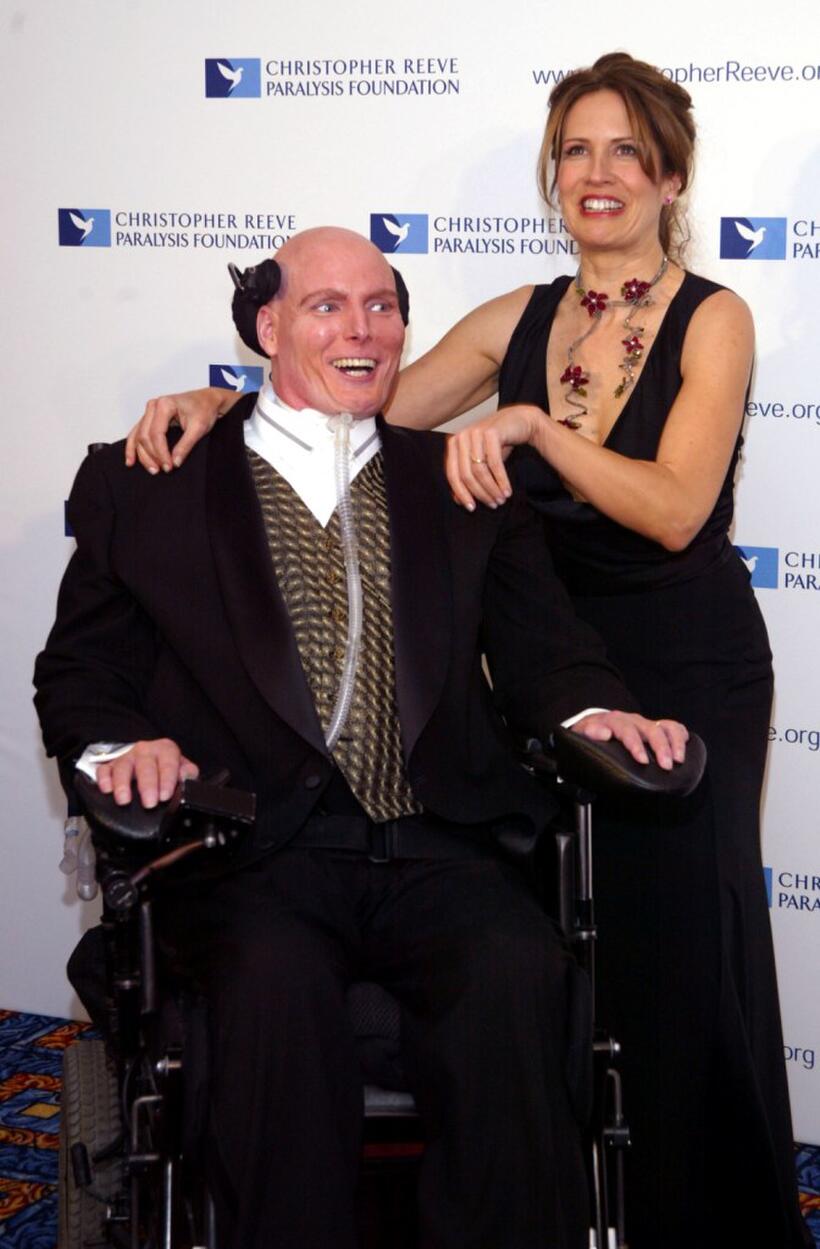 Christopher Reeve and wife Dana at the Christopher Reeve Paralysis Foundation 13th Annual "A Magical Evening" Gala.