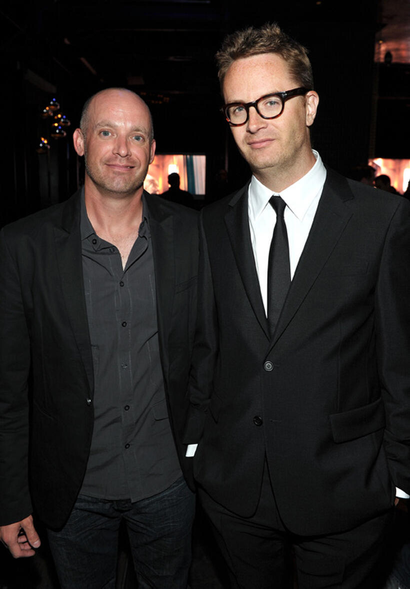Director Troy Nixey and Nicolas Winding Refn at the Film District party during the Comic-Con 2011 in California.
