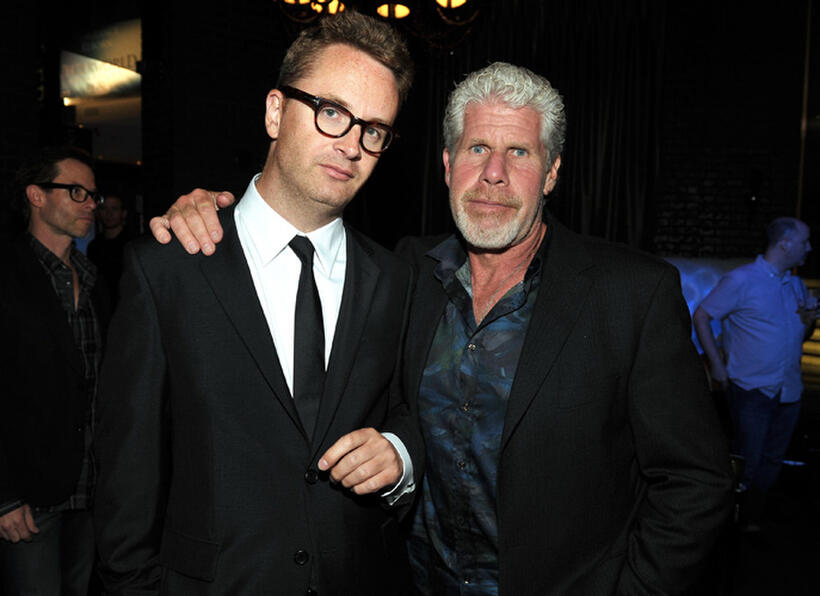 Nicolas Winding Refn and Ron Perlman at the Film District party during the Comic-Con 2011 in California.