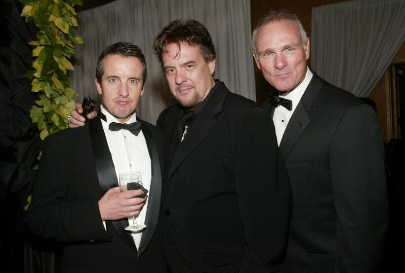 Grant Shaud, Robert Pastorelli and Joe Regalbuto at the cocktail party for the "CBS at 75" television gala.