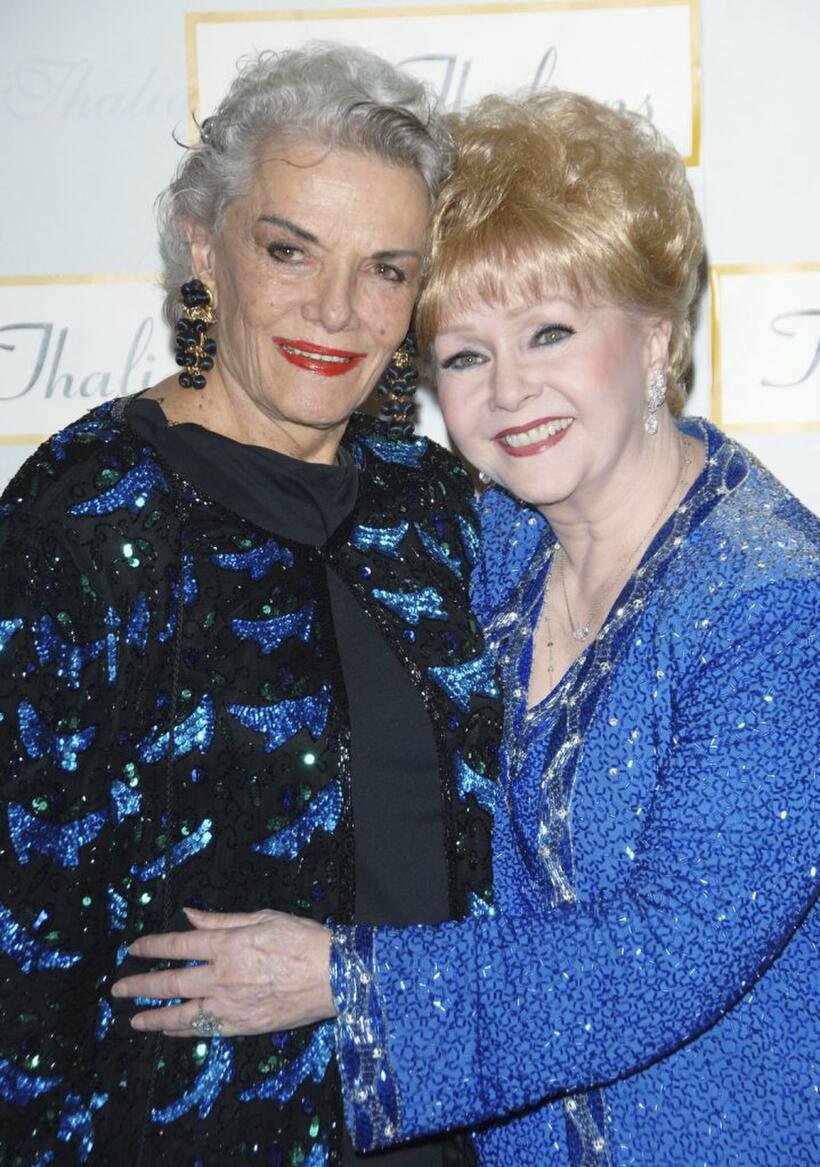 Debbie Reynolds and Jane Russell attend the 51st Annual Thalians Ball.
