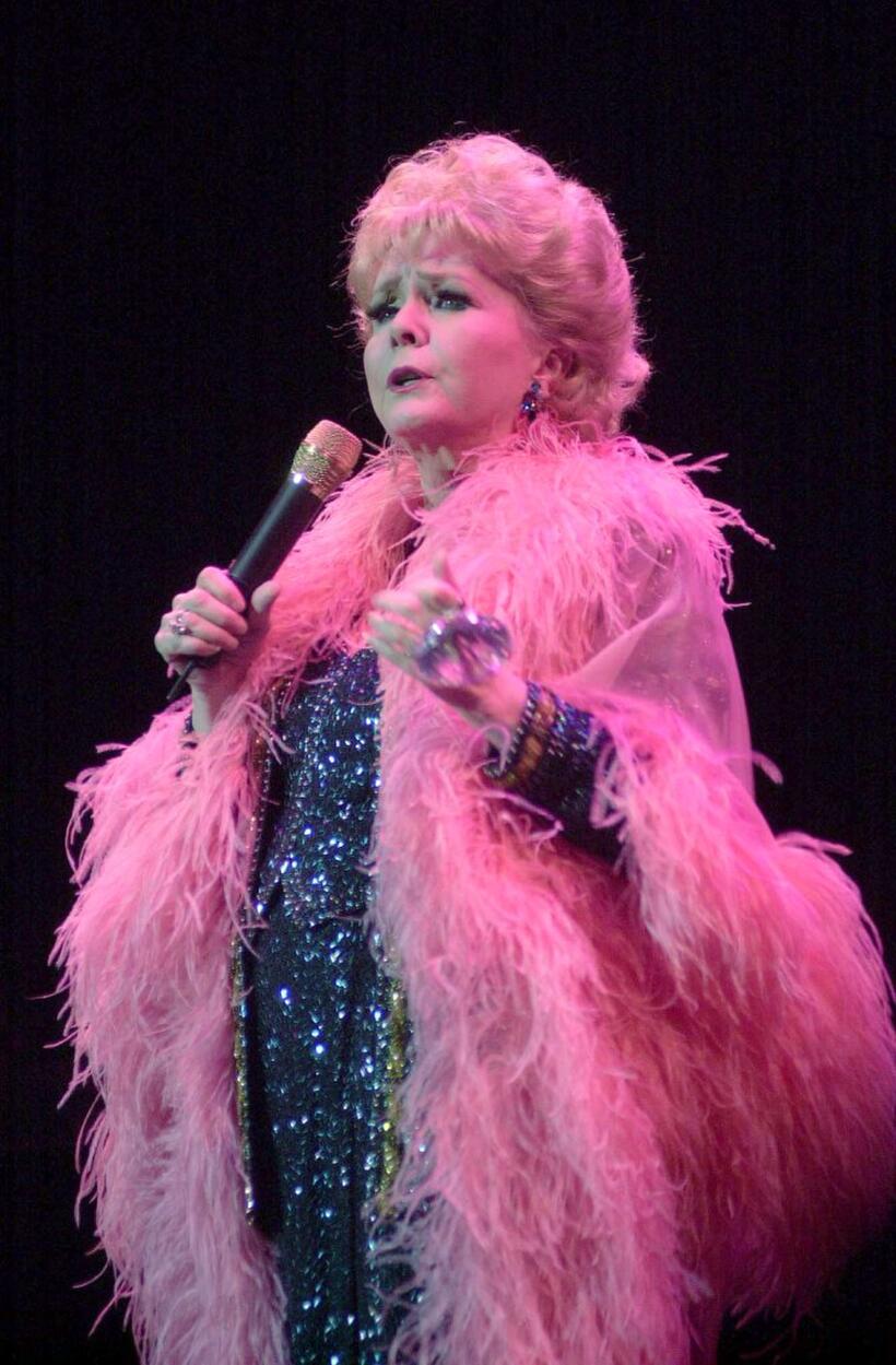 Debbie Reynolds at the concert for the Salvation Army Nancy Painter Home Benefit.