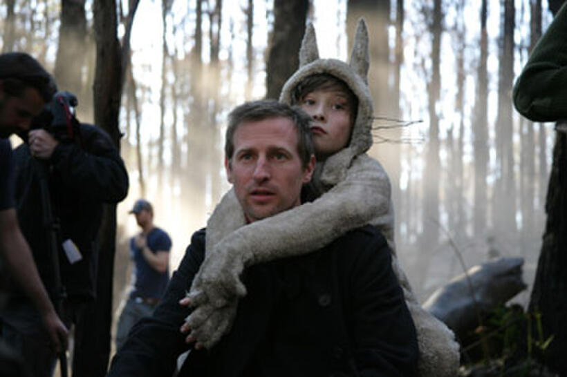 Director Spike Jonze and Max Records as Max in "Where the Wild Things Are."
