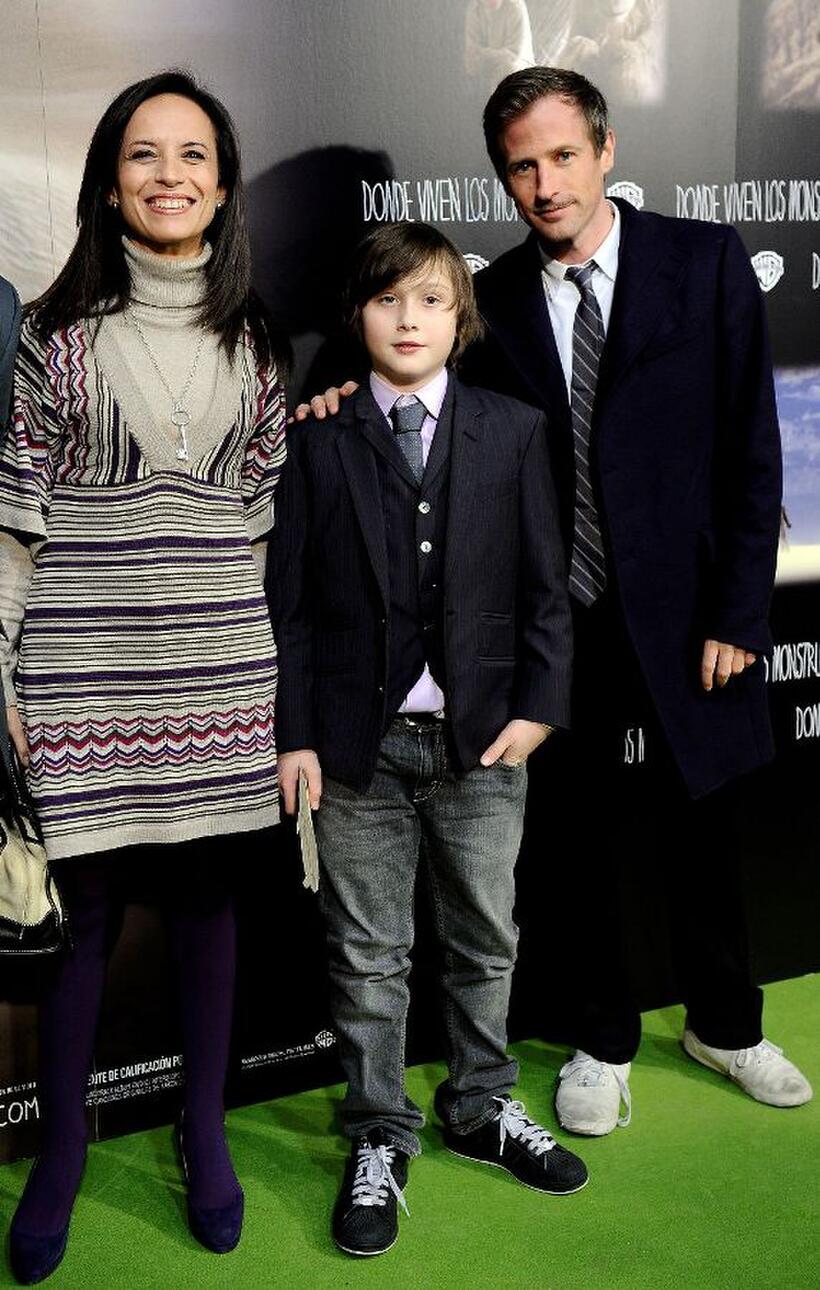 Beatriz Corredor, Max Records and Spike Jonze at the premiere of "Donde Viven los Monstruos."