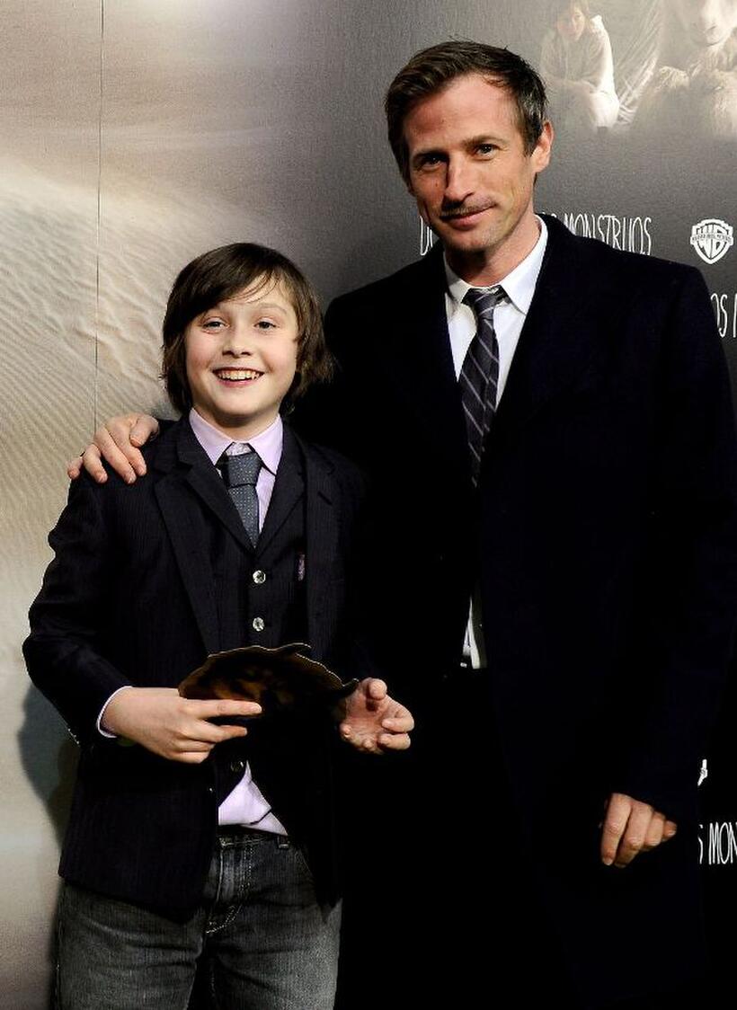Max Records and Spike Jonze at the premiere of "Donde Viven los Monstruos."