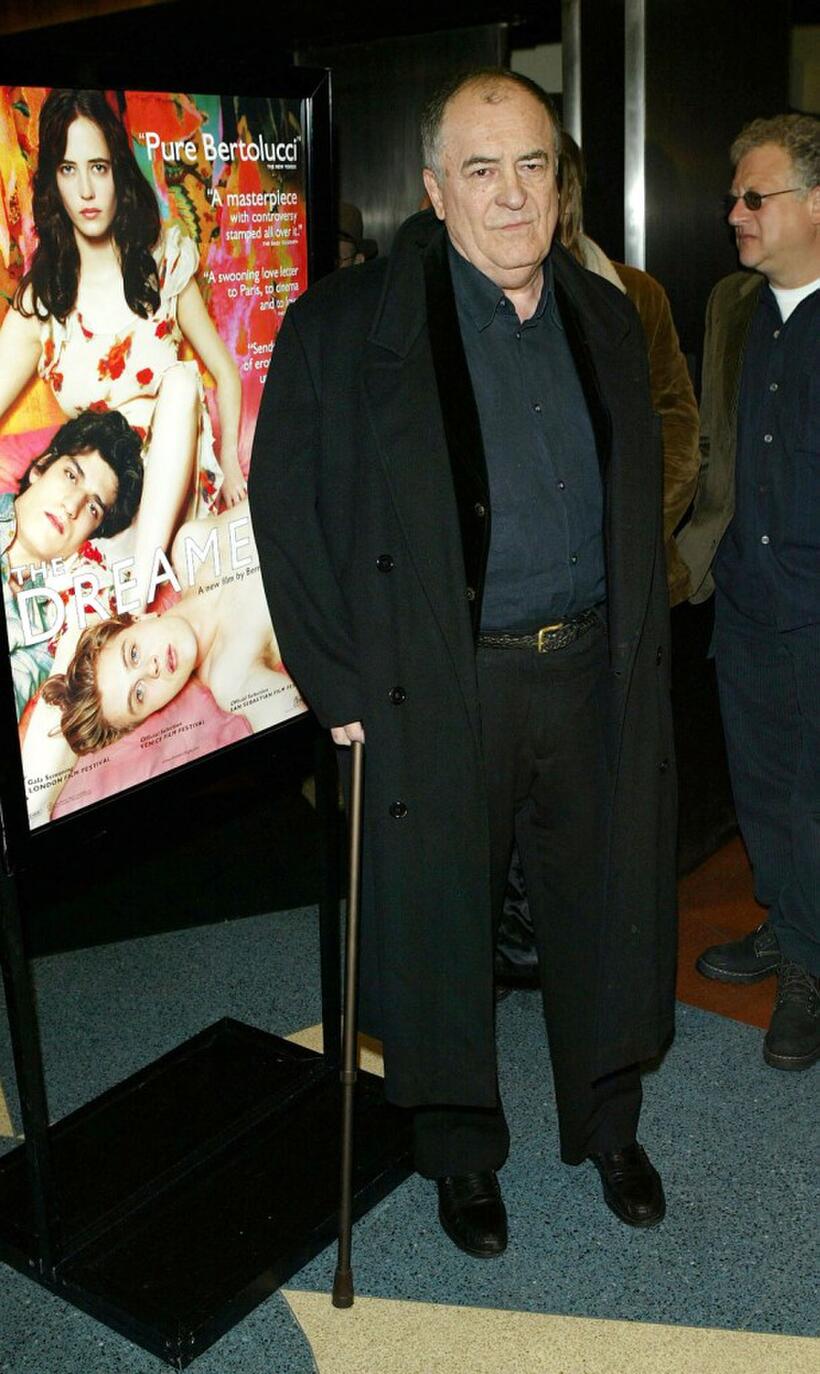Bernardo Bertolucci at the New York premiere of "The Dreamers".