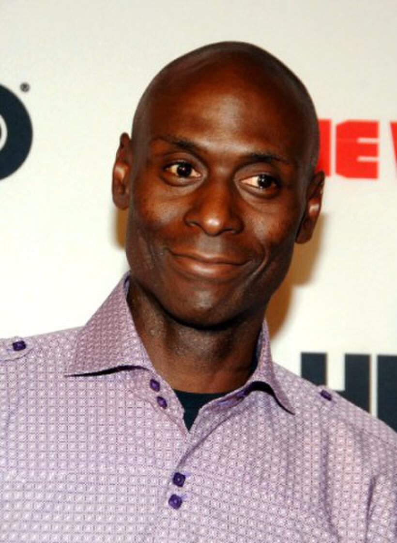 Lance Reddick at the premiere of "The Wire."