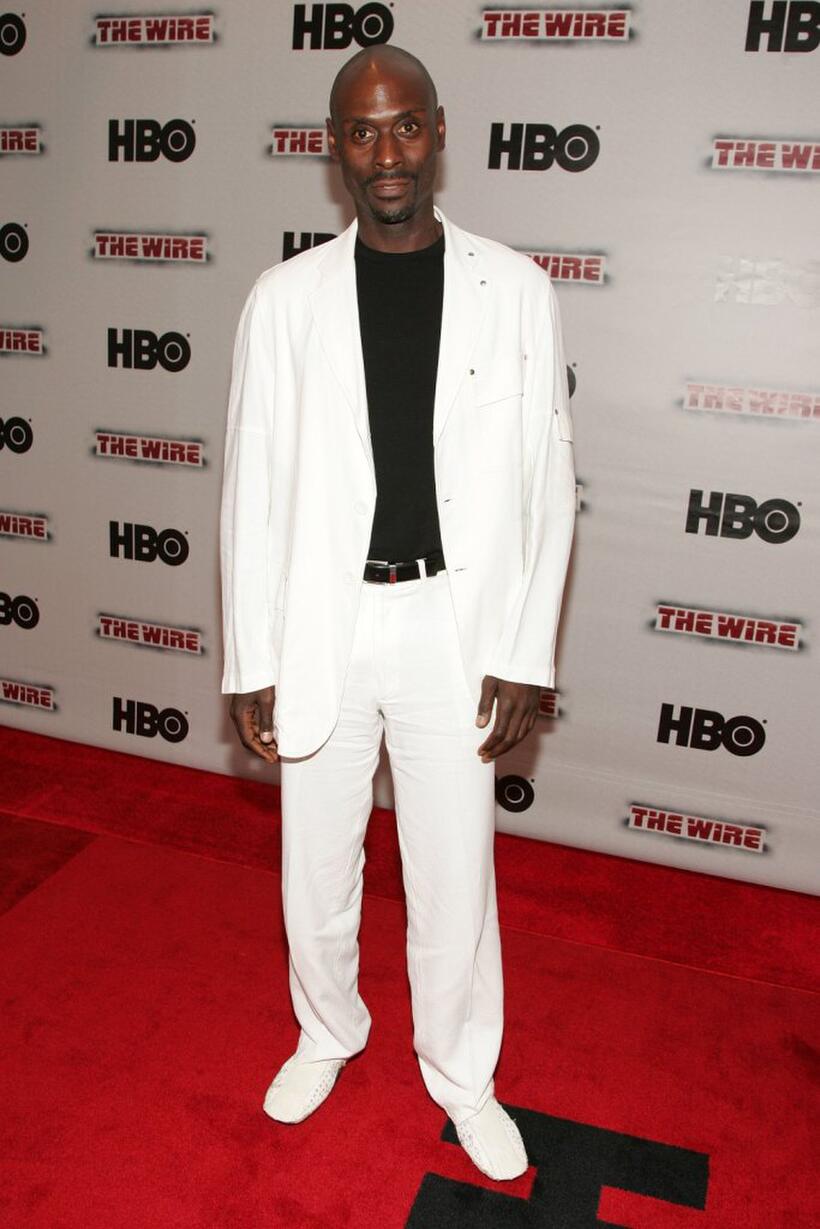 Lance Reddick at the premiere of "The Wire."