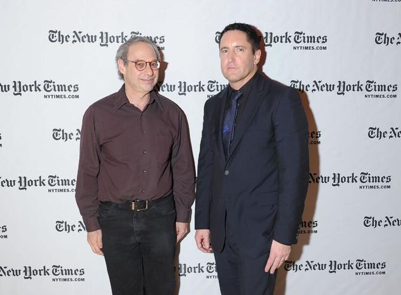 Jon Pareles and Trent Reznor at the 10th Annual New York Times Arts & Leisure Weekend.