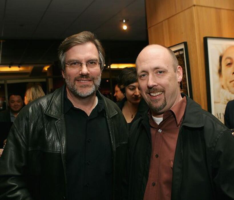 Director Don Hahn and Chris Renaud at the Oscar Shorts reception in California.