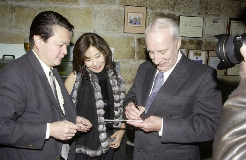 Ian Richardson Obe, Joseph and wife at the Sydney Premiere of "The Hollow Crown".