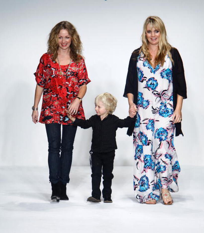Marissa Ribisi, Cosimo Henri Hansen and Sophia Coloma at the Whitley Kros Spring 2009 fashion show during the Mercedes Benz Fashion Week.