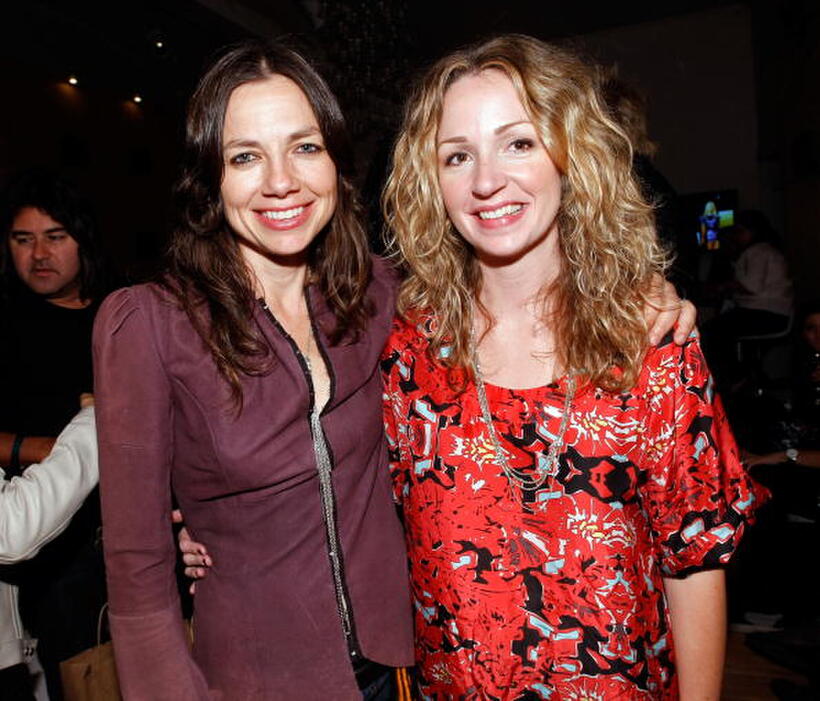 Justine Bateman and Marissa Ribisi at the Whitley Kros Spring 2009 fashion show during the Mercedes Benz Fashion Week.