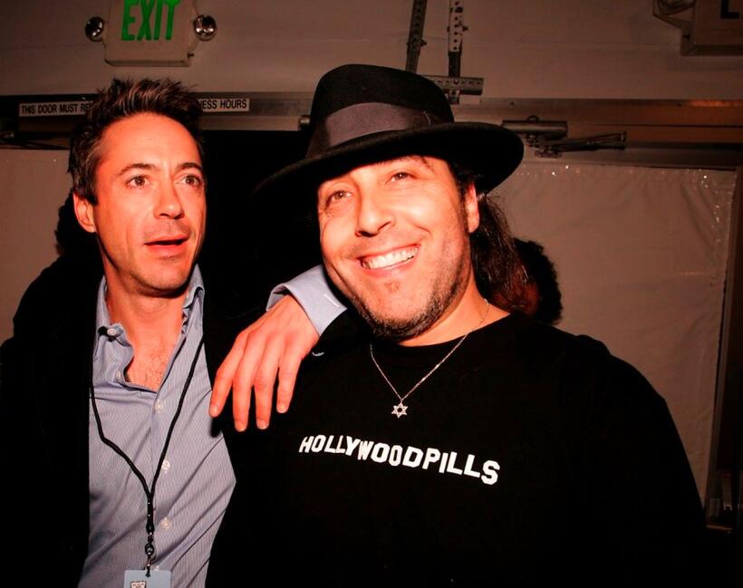 Robert Downey Jr. and Josh Richman at the Mercedes-Benz Fashion Week.
