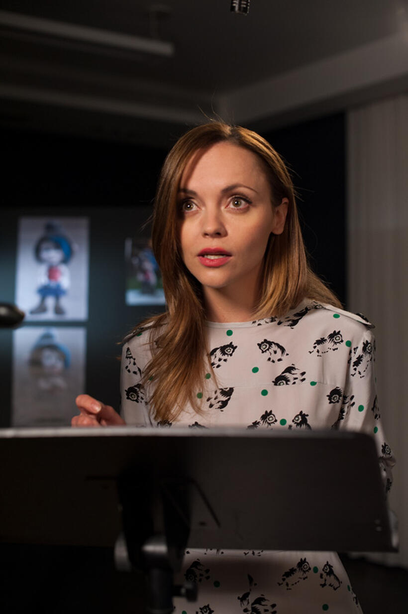 Christina Ricci on the set of "The Smurfs 2."