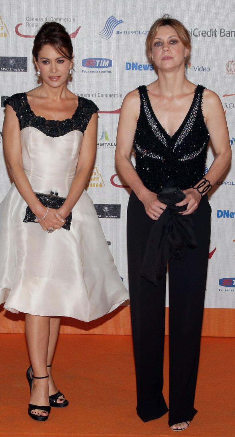 Elena Sofia Ricci and Margherita Buy at the Roma Fiction Fest 2008.