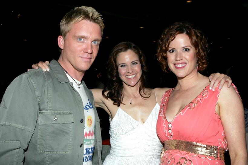 Molly Ringwald, Anthony Michael Hall and Ally Sheedy at the 2005 MTV Movie Awards.