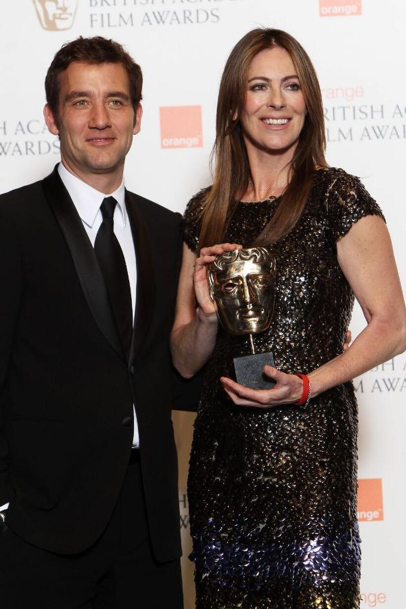 Clive Owen and Kathryn Bigelow at the Orange British Academy Film Awards 2010.