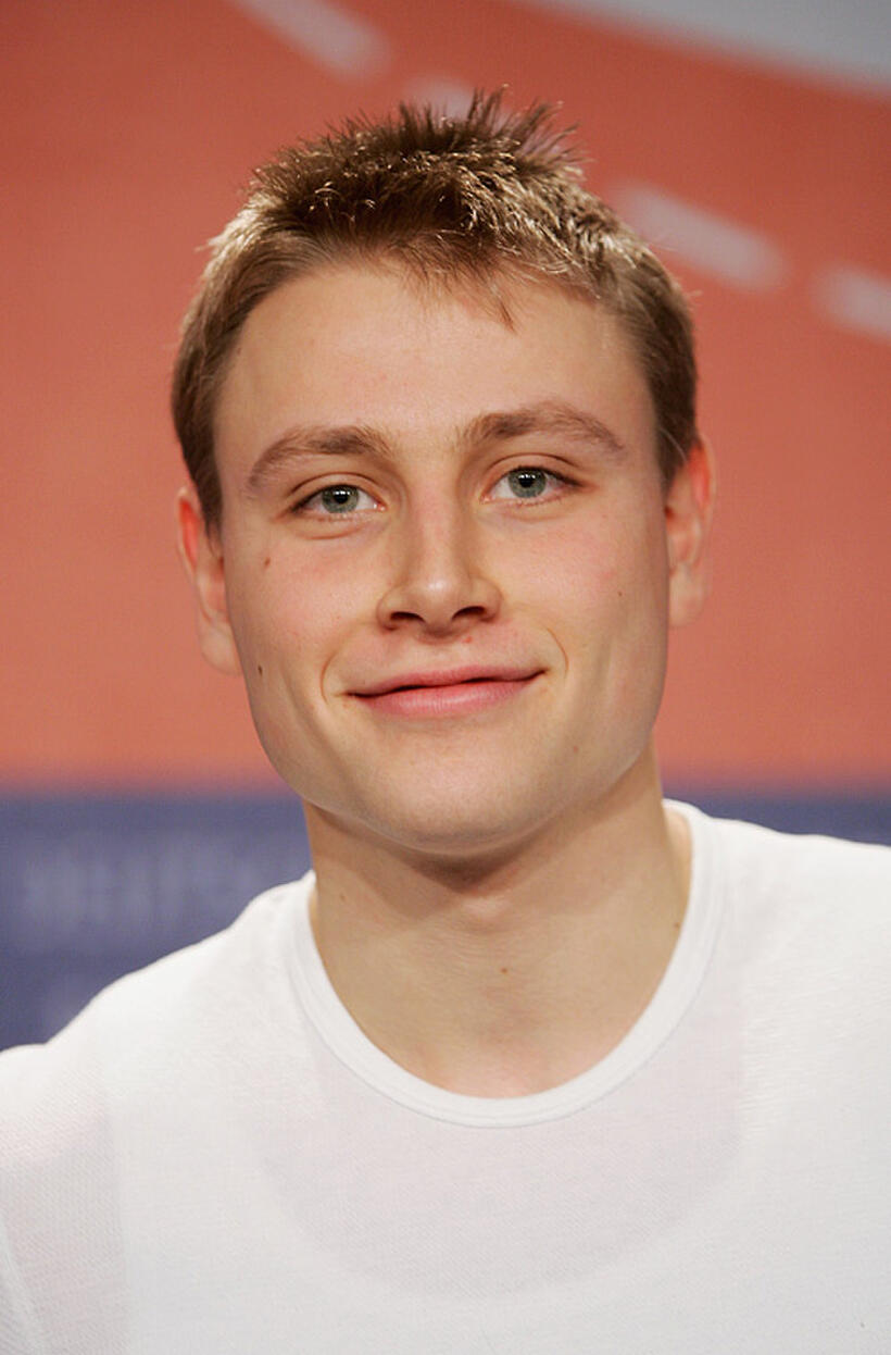 Max Riemelt at the press conference of "The Red Cockadoo" during the 56th Berlin International Film Festival.