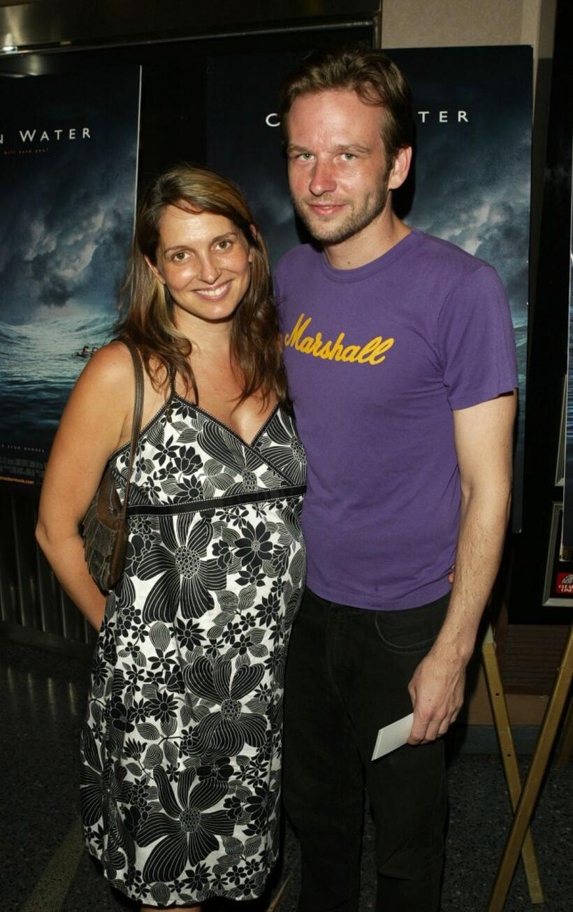 Dallas Roberts and his wife at the premiere of "Open Water."