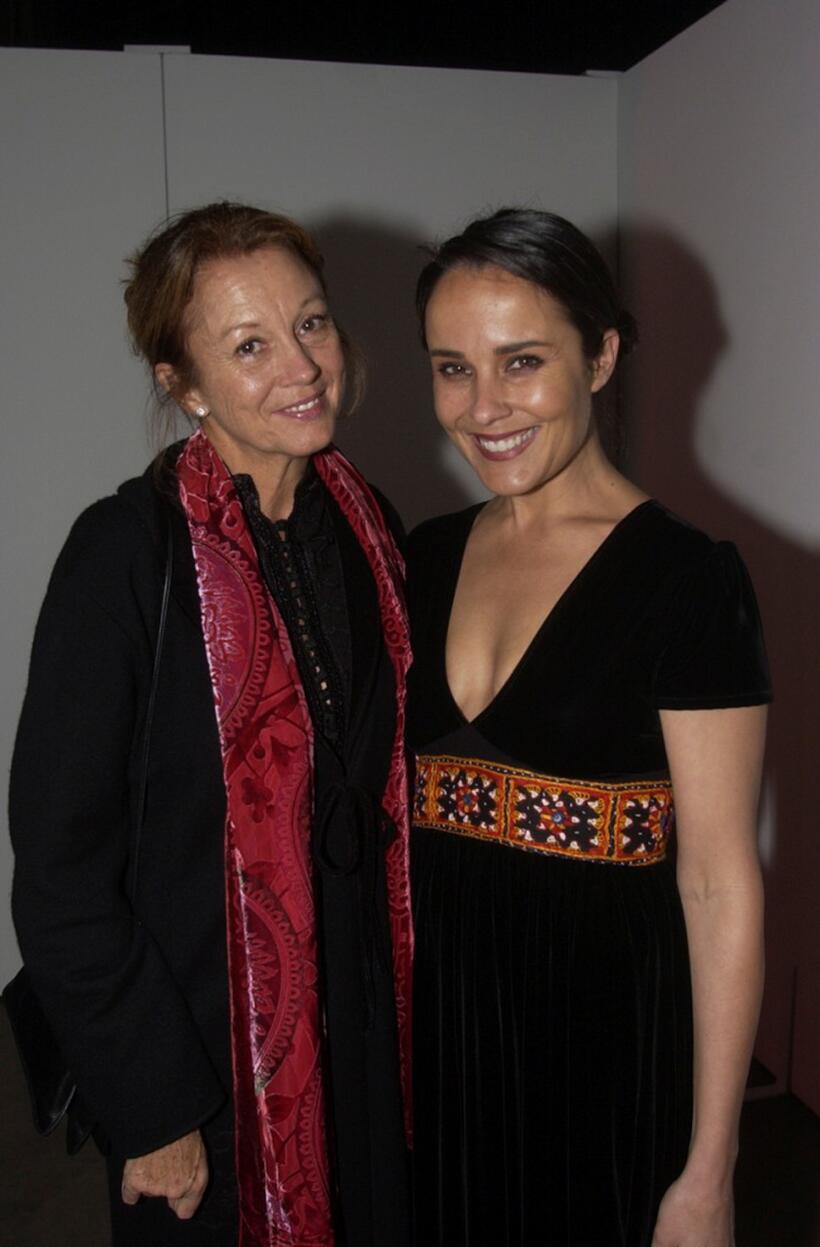 Mary Simmonds and Rebecca Riggat the opening night of Drama Theater in Sydney.