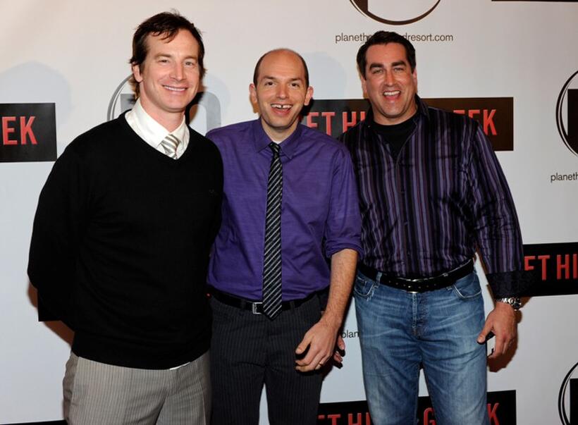 Rob Huebel, Paul Scheer and Rob Riggle at a screening of "Get Him to the Greek."