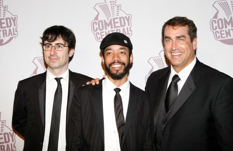 John Oliver, Wyatt Cenac and Rob Riggle at the Comedy Central's Emmy Awards.