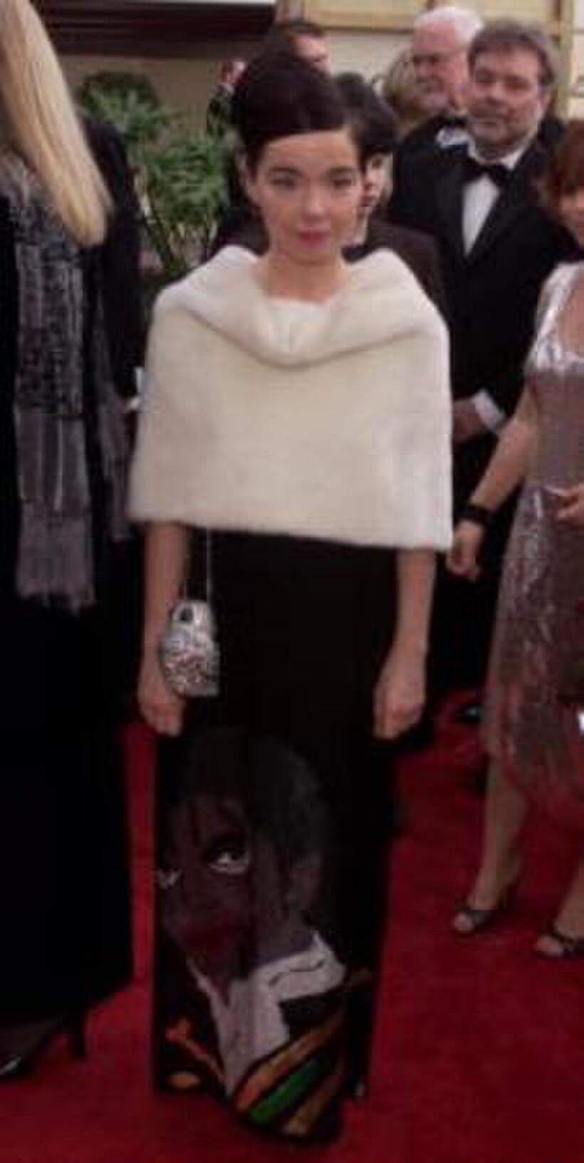 Bjork at the 58th Annual Golden Globe Awards.