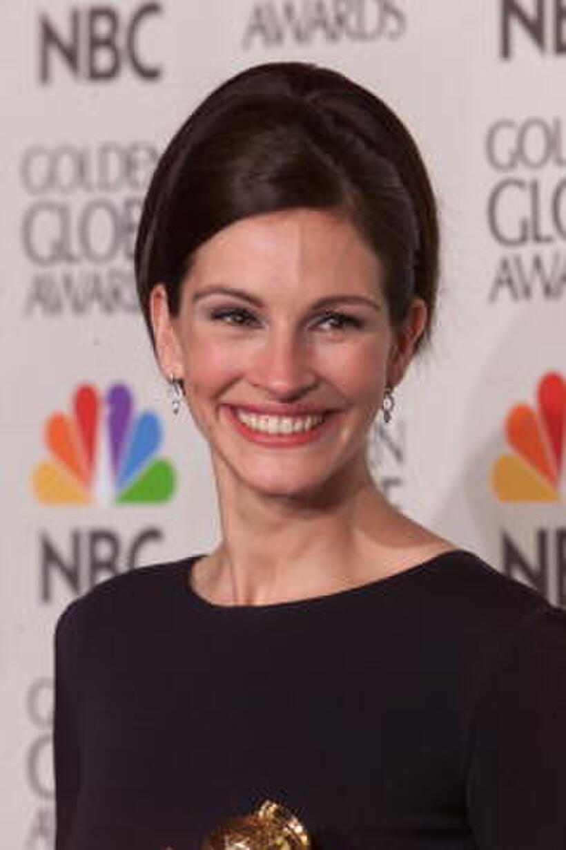 Julia Roberts at the 58th Annual Golden Globe Awards in Los Angeles.