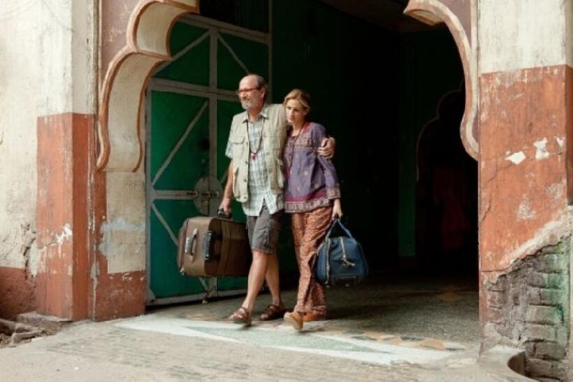 Richard Jenkins as Richard from Texas and Julia Roberts as Liz Gilbert in "Eat, Pray, Love."