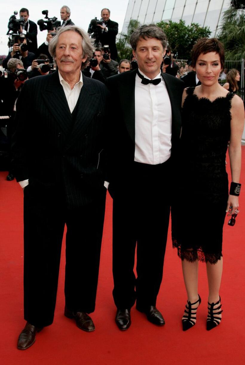Jean Rochefort, Antoine de Caunes and Daphne Roulier at the premiere of "Selon Charlie" at Palais des Festivals during the 59th International Cannes Film Festival.