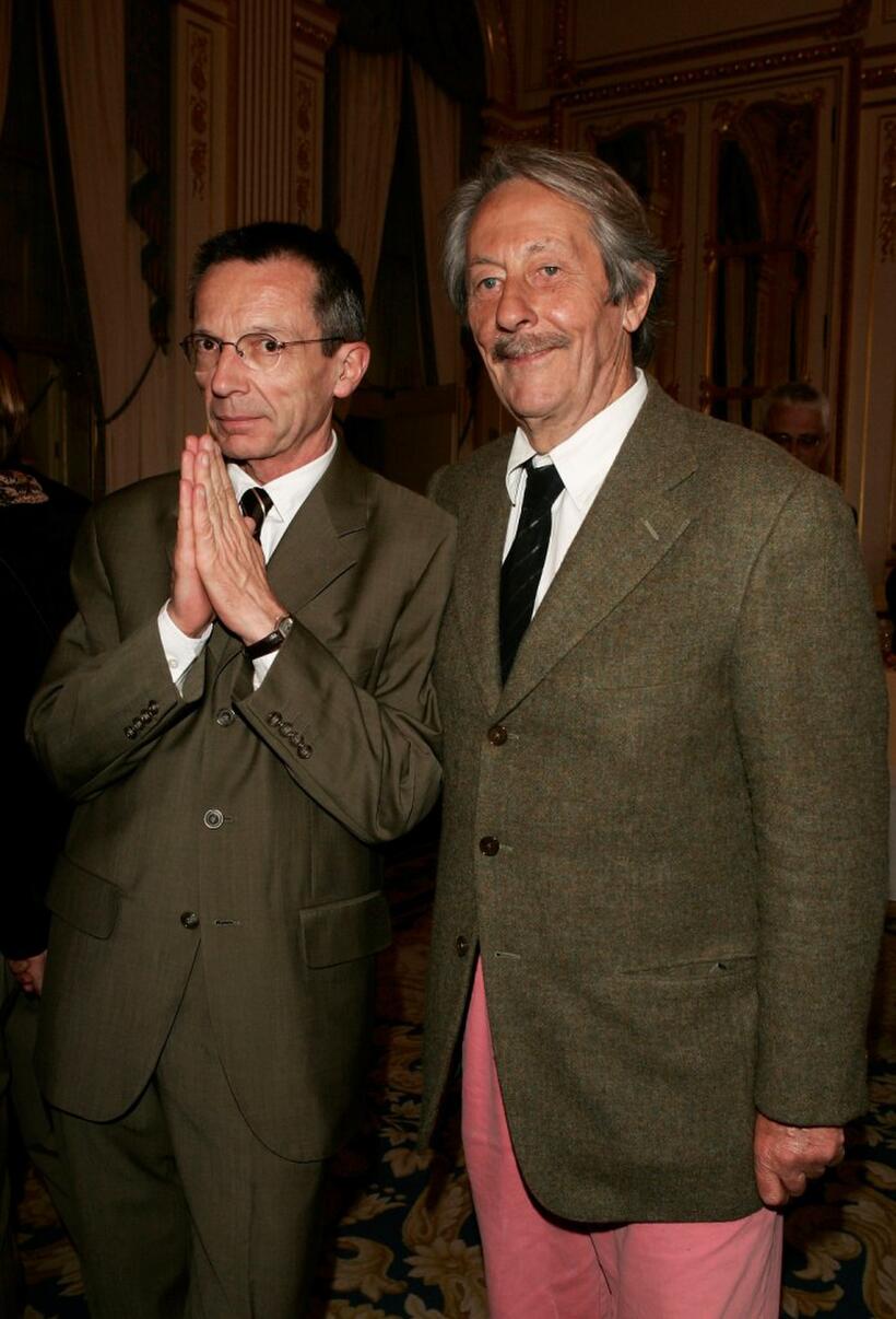 Jean Rochefort and Patrice Leconte at the Knight Of The Legion of Honor Award (Chevalier de la Legion d'honneur).