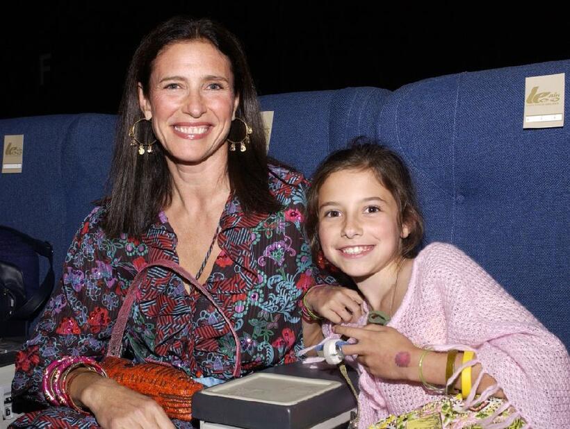 Mimi Rogers and daugther Lucy Rogers-Ciaffa at the Enyce/Lady Enyce Spring 2005 show at the Mercedes-Benz Fashion Week.